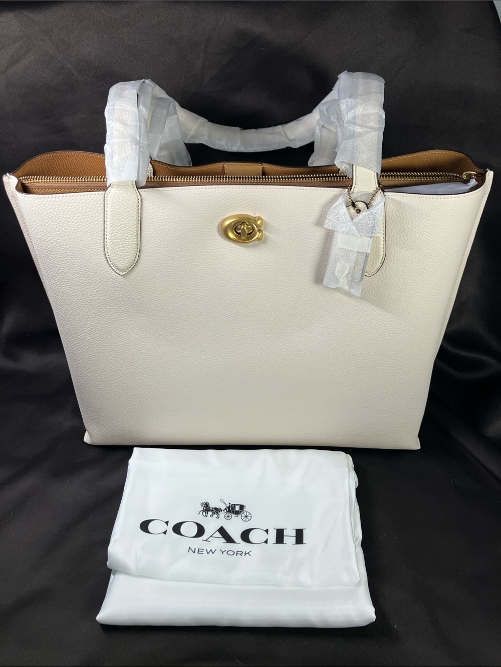 COACH Bag, Willow Work Tote 38, White, Perfect